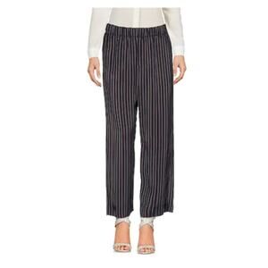 VINCE Blue Brown Lightweight Pull On Elastic Waist Pants Striped Women's Size XS